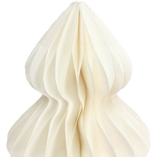 Floristik24 Papier Weihnachtsbaum in Weiß mit Glitter Ø48cm H60cm