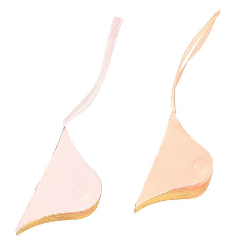 Artikel Papier Weihnachtsschmuck Vintage Rosa Apricot Ø8cm 4er-Set