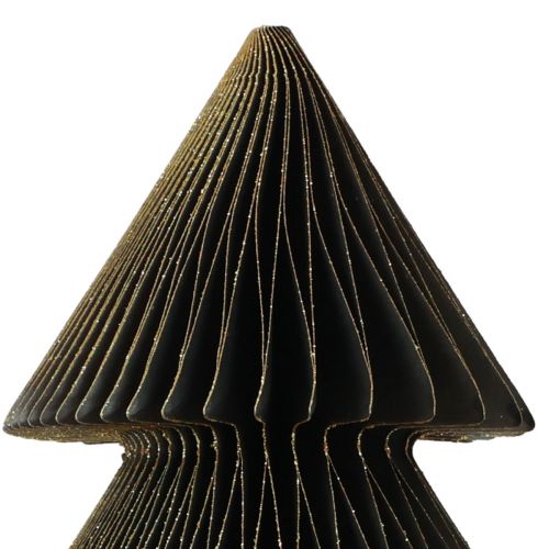 Floristik24 Papier Weihnachtsbaum Papier Tannenbaum Schwarz H30cm