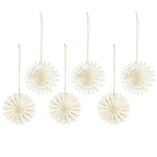Artikel Papierstern Weiß Christbaumschmuck Hängedeko Ø10cm 6 Stück