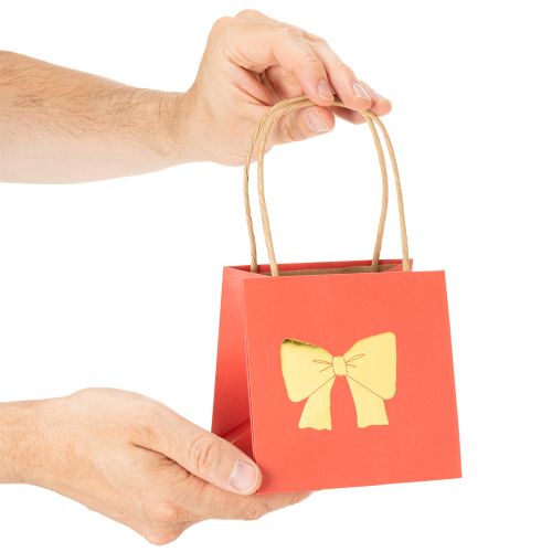 Geschenktüte Papier mit Schleifen Motiv 12 cm 8St | Floristik24.de
