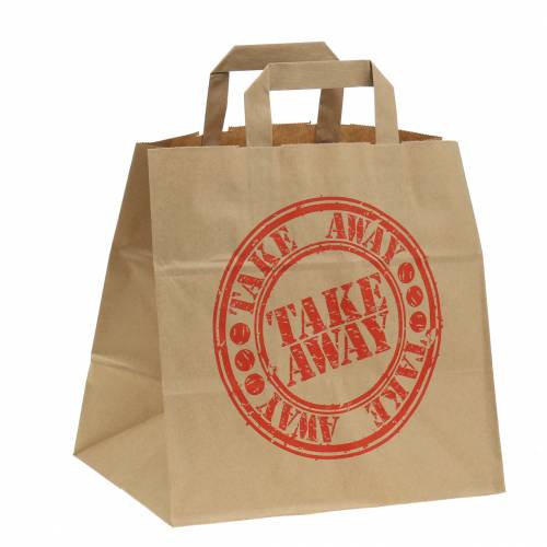 Artikel Papiertasche Take Away 26cm x 17cm x 25cm 25St