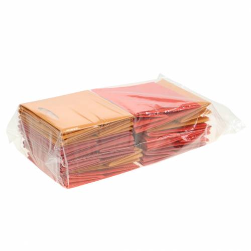 Floristik24 Papiertasche Blumentopf Übertopf Mix Orange 10,5cm 12St