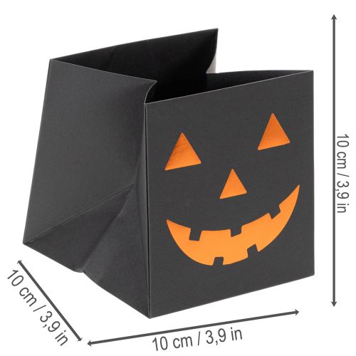 Papiertüte Kürbis Gesicht Übertopf Halloween Deko 10cm 6St | Floristik24.de