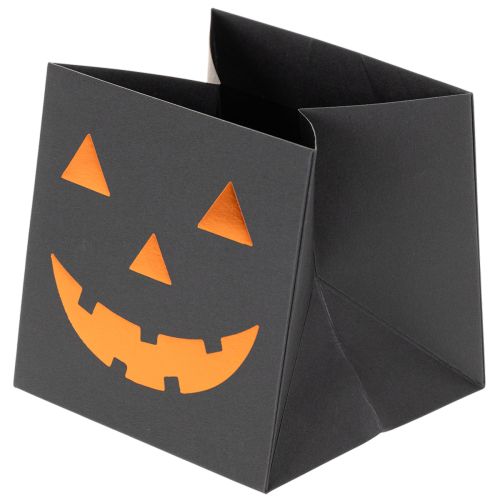 Papiertüte Kürbis Gesicht Übertopf Halloween Deko 10cm 6St | Floristik24.de