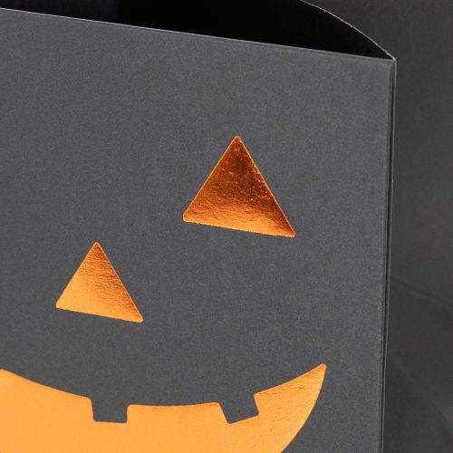 Papiertüte Kürbis Gesicht Übertopf Halloween Deko 10cm 6St | Floristik24.de