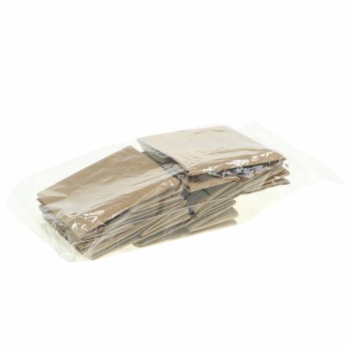 Floristik24 Papiertasche Blumentopf Übertopf Natur 10,5cm 6St