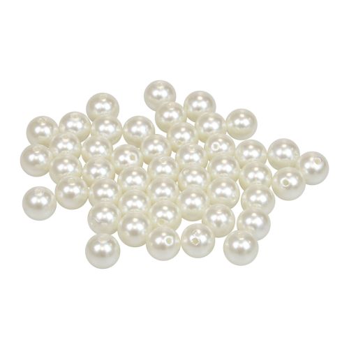 Artikel Perlen zum Auffädeln Bastelperlen Creme Weiß 12mm 300g