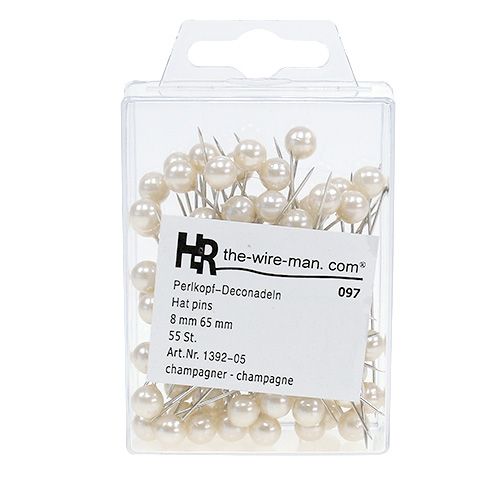 Artikel Perlkopfnadeln Champagner Ø8mm L65mm 55 St