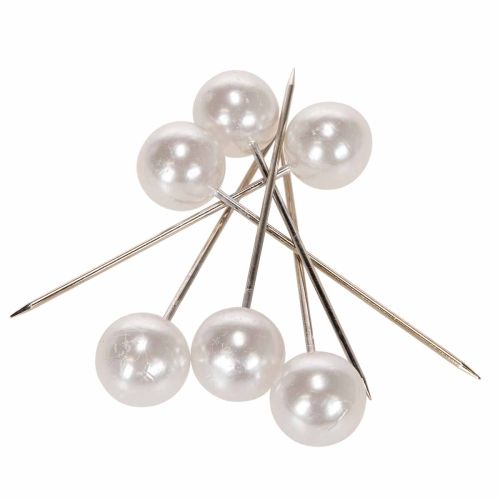 Perlkopfnadeln Weiß Ø20mm 90mm kaufen | Floristik24.de