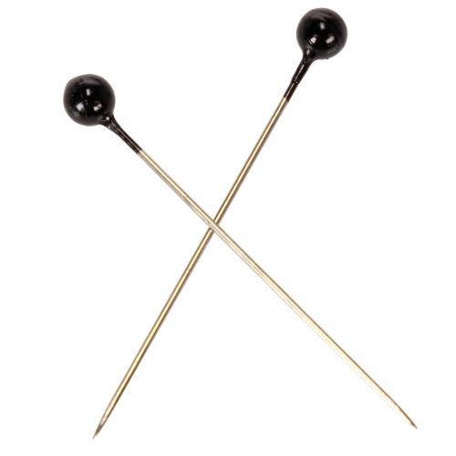 Perlkopfnadeln Schwarz Floristik Zubehör Ø4mm 40mm 150St | Floristik24.de