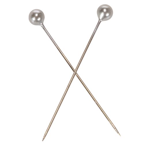 Perlkopfnadeln Floristik Dekoration Silber Ø4mm 40mm 150St | Floristik24.de