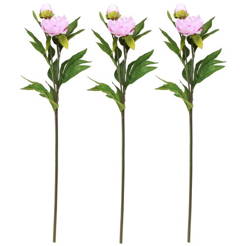 Artikel Pfingstrose Kunstblumen Rosa mit langem Stiel 70cm 3St