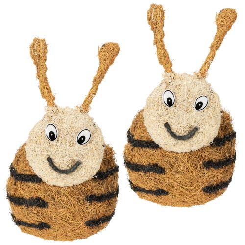 Artikel Bienenfigur aus Naturmaterialien mit süßem Design für Kinderzimmer 24cm 2St