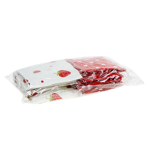 Floristik24 Pflanzenbox 10x10cm 8St. Rot/Weiß