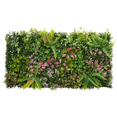 Künstliche Pflanzenwand 100 x 55 cm vertikal Begrünung