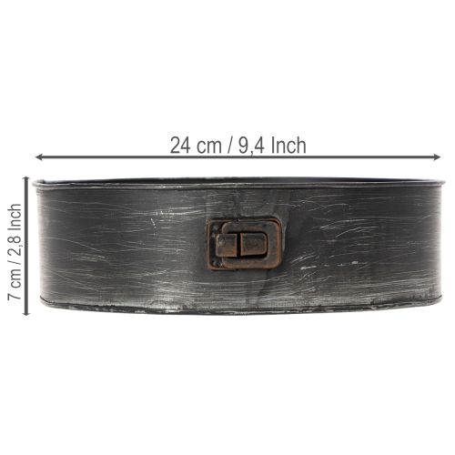 Pflanzgefäß, Deko-Backform, Springform zum Bepflanzen, Metalldeko Ø24cm H7,5cm | Floristik24.de