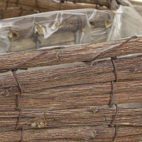 Floristik24 Pflanzherz Pflanzschale Herz Natur Grau 30/40cm Set 2St