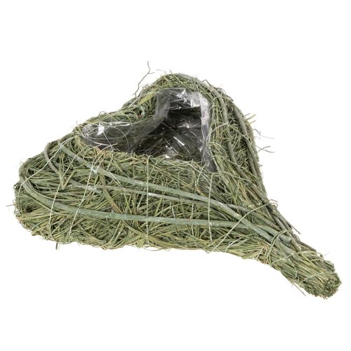 Pflanzherz aus Naturmaterial für Floristik mit Folie 25cm