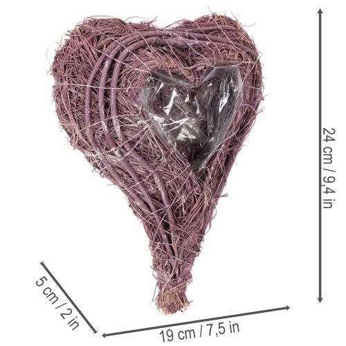 Pflanzherz mit Folie Dekoration zum Bepflanzen 24cm | Floristik24.de