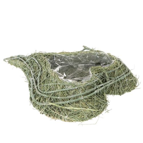 Herzschale aus Naturgras mit Folie zum Bepflanzen 38cm | Floristik24.de