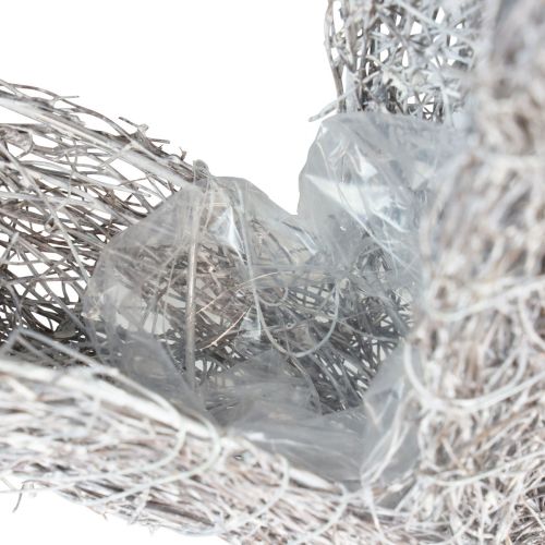 Floristik24 Pflanzherz Stehend Rebenherz Weiß Tischdeko 36×9×48cm