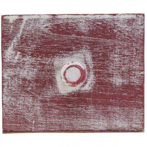 Artikel Pflanzkasten Holz Deko Schublade Shabby Chic Rot Weiß 12cm