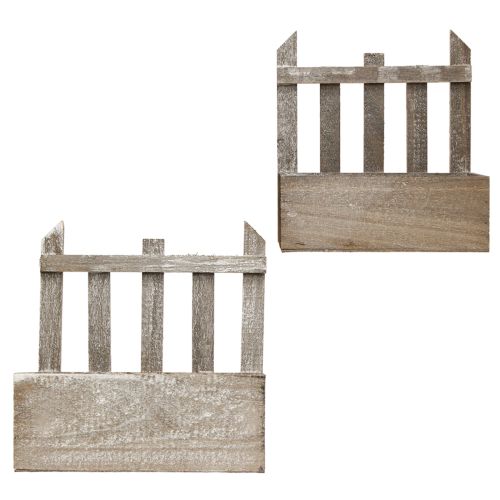 Artikel Pflanzkasten Holz Mini Blumenkasten L22/25cm Set 2St