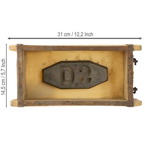 Artikel Pflanzkasten Holz Ziegelform Holz Upcycling 32×15×10cm