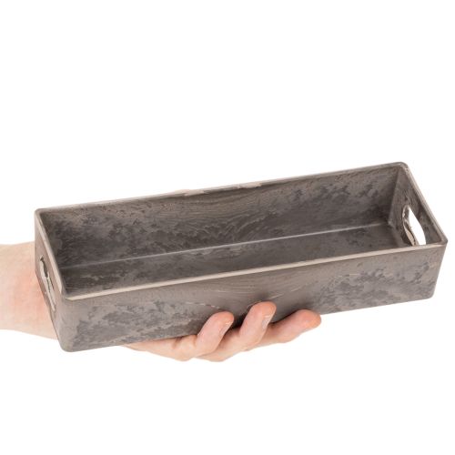 Tablett rechteckig kompakt Vielseitig einsetzbar Deko und Bepflanzen 23cm | Floristik24.de