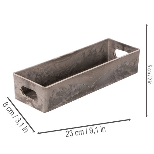 Tablett rechteckig kompakt Vielseitig einsetzbar Deko und Bepflanzen 23cm | Floristik24.de