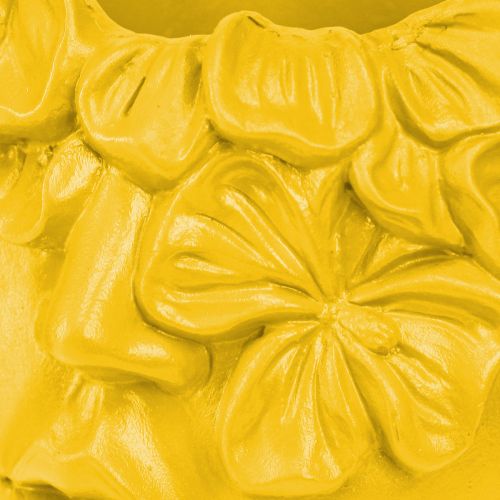 Artikel Pflanzkopf Büste Polyresin Übertopf Gelb 13,5×13×14cm