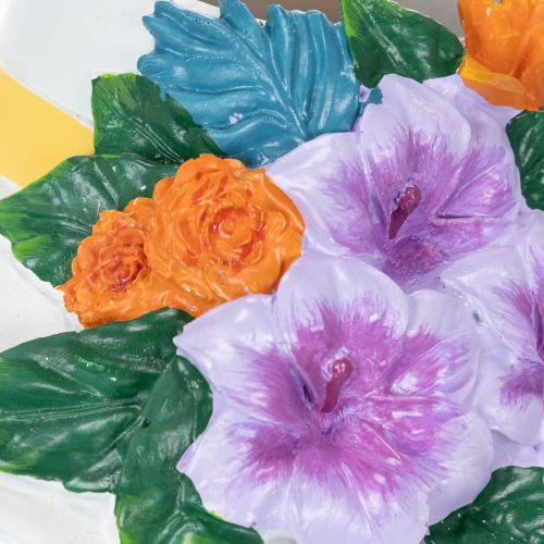 Artikel Blumenvase Frau im Hut mit Blumen Pflanztopf Dekoration für Innen und Außen 20cm