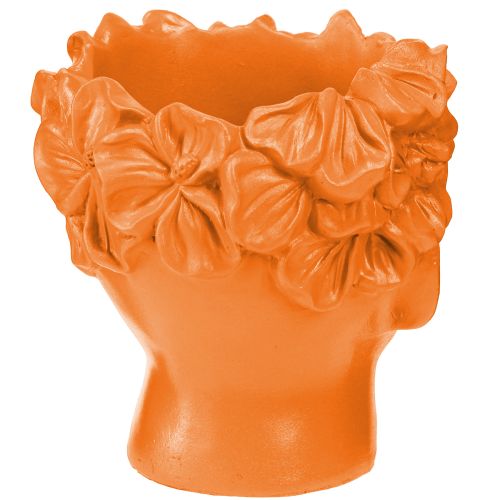 Artikel Pflanzkopf Übertopf Büste Pflanztopf Orange 13,5×13×14cm