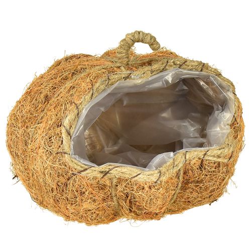 Pflanzkorb Kürbis Herbstdeko Orange Ø22cm H17cm