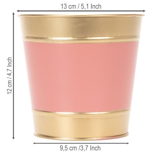 Pflanzkübel Blumentopf Metall Übertopf Ø13cm H12cm 4St | Floristik24.de