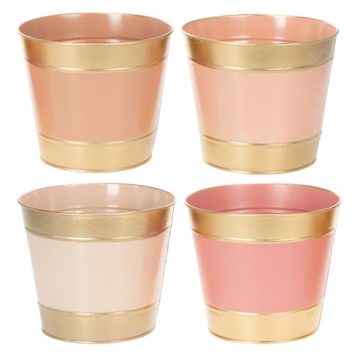 Pflanzkübel Blumentopf Metall Übertopf Ø17cm H14,5cm 4St kaufen | Floristik24.de