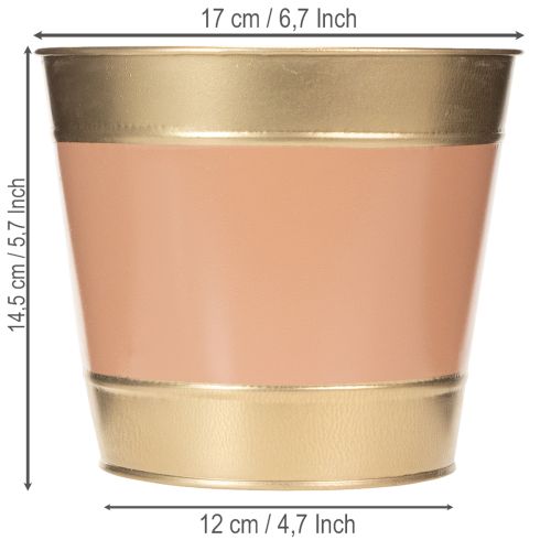 Pflanzkübel Blumentopf Metall Übertopf Ø17cm H14,5cm 4St | Floristik24.de