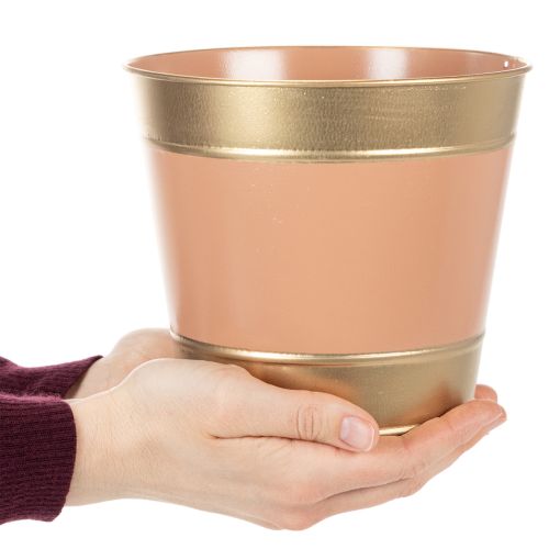 Pflanzkübel Blumentopf Metall Übertopf Ø17cm H14,5cm 4St | Floristik24.de
