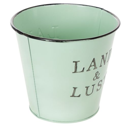 Pflanzkübel Mint Deko Übertopf Metall Blumentopf klein Ø14×H13cm | Floristik24.de