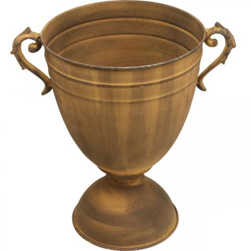 Floristik24 Pflanzkübel Rost Optik Pokalvase Metall Ø22,5cm H32,5cm