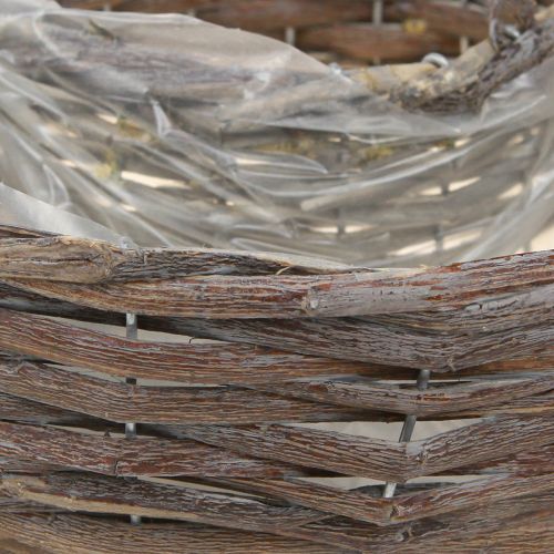 Artikel Pflanzringe Holz Rattan Natur Grau Ø40/45cm Set 2St