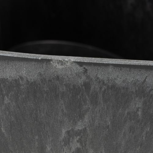 Floristik24 Pflanzschale Herz Deko Plastikschale Anthrazit 13×16×6,5cm