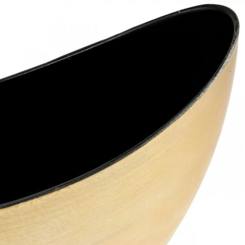 Floristik24 Pflanzschale Oval Dekoschale Jardiniere Gold 24×10×15cm