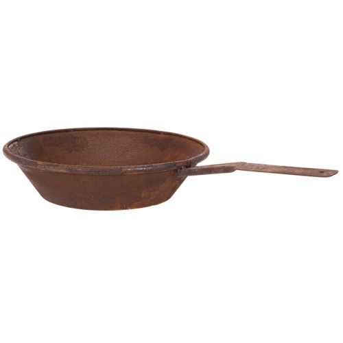 Pflanzschale Rost Pfanne mit Griff Übertopf Metall Ø31cm | Floristik24.de