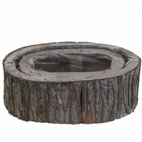 Artikel Pflanzkasten Blumentopf Holz Rinde L23/29,5cm 2er-Set