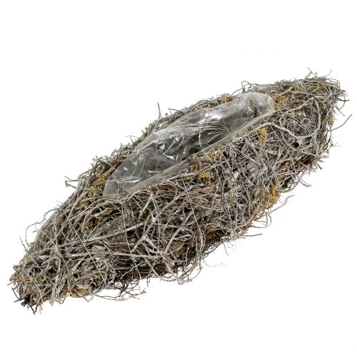 Floristik24 Pflanzschiff aus Rebe Weiß gewaschen 40cm x 13cm