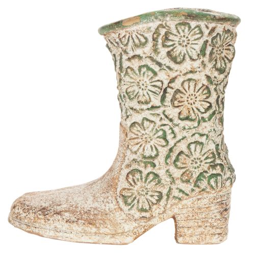 Blumentopf Cowboystiefel Pflanzschuh Vintage Blumenmuster 24cm | Floristik24.de