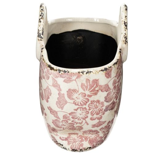Pflanzentopf dekorativer Blumenhalter mit Henkel floral 21cm | Floristik24.de