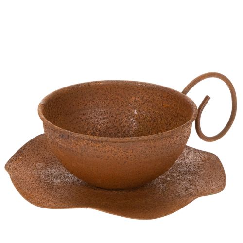 Artikel Pflanztasse mit Untertasse Vintage Rost Ø17,5cm H6cm